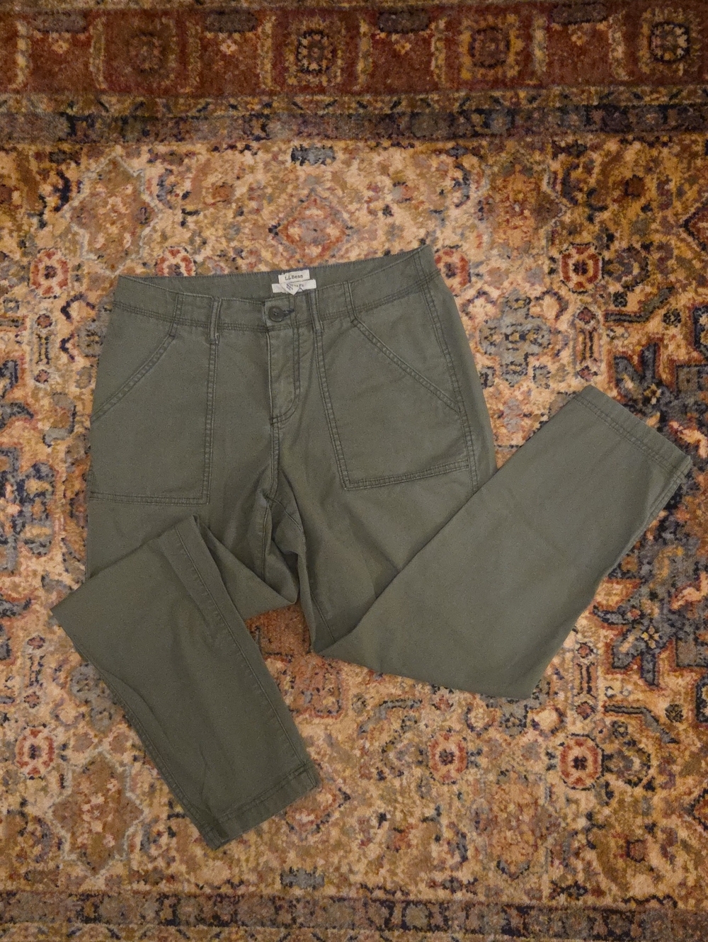 L.L.Bean Favorite Fit Green Utility Chinos